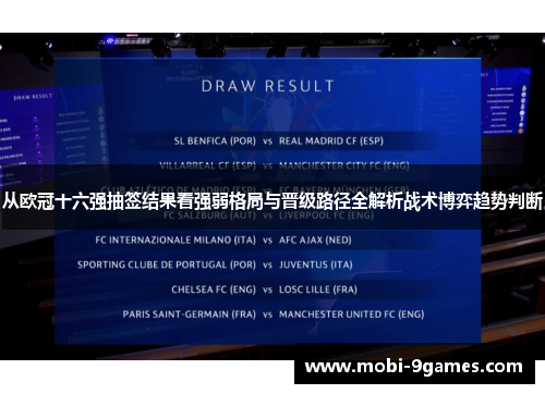 从欧冠十六强抽签结果看强弱格局与晋级路径全解析战术博弈趋势判断